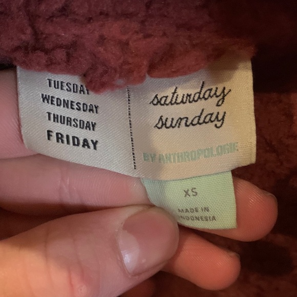 Cozy Kids Sherpa Jacket - Maroon - Picture 2 of 7